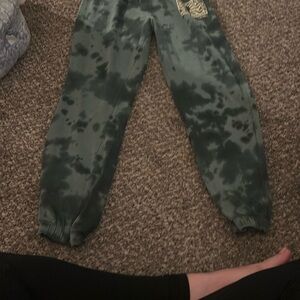 Green Tie-Dye Joggers
